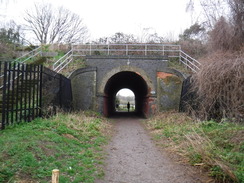 P2019DSCF2064	A railway bridge near Nonsuch Park.