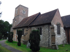 P2019DSCF2135	A church near Old Malden.