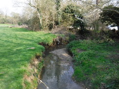 P2019DSCF2825	The Dollis Brook to the west of Barnet.