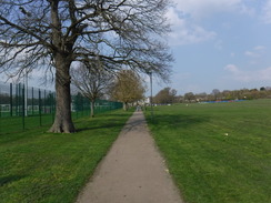 P2019DSCF2832	Heading past a recreation ground towards High Barnet.