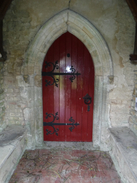 P2019DSCF2929	The porch of St Andrew's Church, Woodwalton.