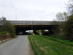 P2019DSCF3052	The A1(M) viaduct in Alconbury.