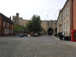 P2019DSCF3308	The entrance to Lincoln Castle.