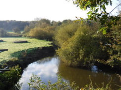 P2019DSCF3392	The River Douglas to the west of Appley Bridge.