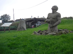 P2019DSCF3466	A monument to the men who built the canal at Pinfold.