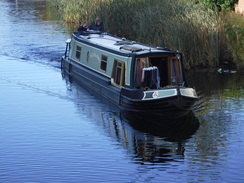 P2019DSCF3597	A canalboat in Bootle.