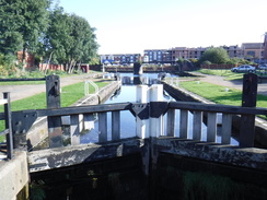 P2019DSCF3632	The canal heading down to Liverpool Docks.