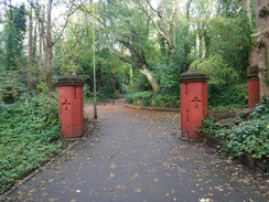 P2019DSCF3737	An old gateway in Priory Woods.