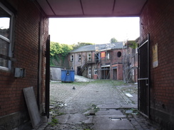 P2019DSCF4299	A backstreet in Blackburn.