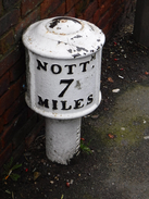 P2020DSCF4459	A milepost in Sandiacre.