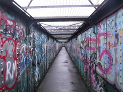 P2020DSCF4643	A footbridge to the south of Sheffield station.