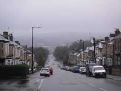 P2020DSCF4651	Looking down Granville Road over Sheffield.