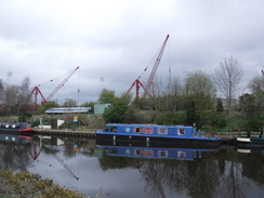 P2020DSCF4775	Narrow boats moored by the canal in Rotherham.