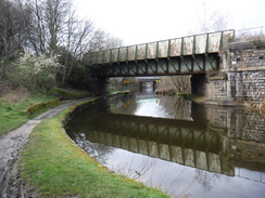 P2020DSCF4830	A rail bridge over the canal in Attercliffe.