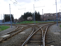 P2020DSCF4864	A tram crossing at Park Square.