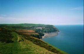 M17	Looking down on Lynton and Lynmouth from Countisbury.