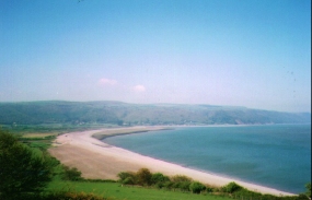M28	Looking towards Porlock Weir from Hurlstone Point.