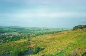 N35	A view over Ilkley from White Wells.