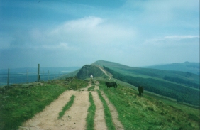 O29	Looking east up to Lose Hill from near Hollins Cross. The ridge is visible all the way past Backtor.