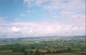 P16	Looking north at Wells from Glastonbury Tor.