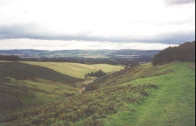 S10	Looking northeastwards down Lauder Burn towards Lauder.