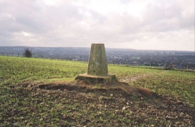Y11	The trig point on Warden Hill.