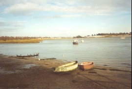 Z34	Boats (including a decaying one) on the River Debden near Kinston.