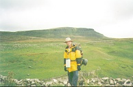 ZY12	Pen-y-Ghent from the path down to Horton-in-Ribblesdale at Hull Pot. A lovely view, it is a shame that I am spoiling it!