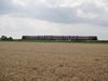 A train on the railway line.