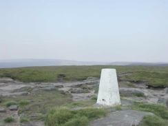 P7290018	The Trig point on Margery Hill, South Yorkshire's highest point.