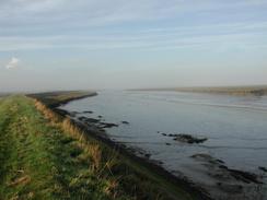 P2002B260047	The view westwards down Paglesham Creek. 