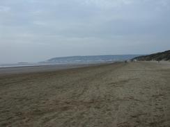 P20032250036	The view north along the beach towards Weston-Super-Mare. 