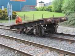 P20035092522	A derailed wagon in Workington.