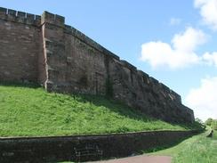 P20035122632	The walls of Carlisle Castle.