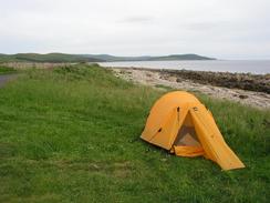 P20036154262	My tent set up near Dougarie Point.