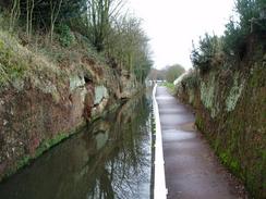 P20051013496	The canal in a cuttng on the approach to Armitage.