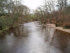 P20052204254	The River Goyt viewed from the footbridge.