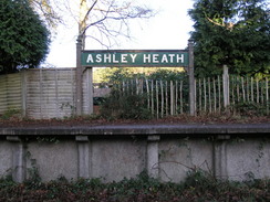 P20081302686	The old Ashley Heath station sign.
