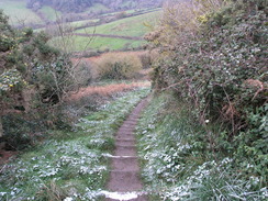 P2010B270730	The steps leading down from Weston Cliff to Weston Mouth.