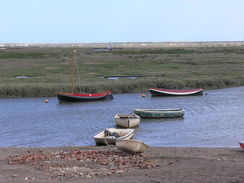 P20115246191	Boats in the creek between Morston and Blakeney.