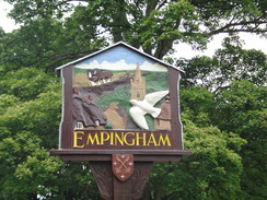P2011DSC01159	Empingham village sign.