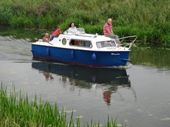 P2011DSC01645	A cruiser on the River Nene (Old Course).