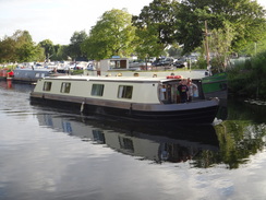 P2011DSC01973	A canal boat on the Great Ouse.