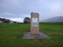 P2011DSC03357	The monument at the start of the Great Glen Way in Fort William.