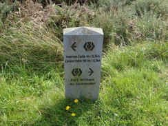 P2011DSC04129	A Great Glen Way markerstone.