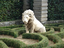 P2011DSC05691	A lion outside the entrance to Chesters.