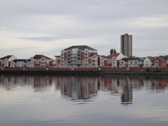 P2011DSC05854	Looking across to new housing on the south bank of the Tyne.