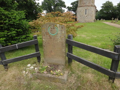 P2012DSC00848	 A church near Ashbyhall Farm, and a memorial to the crew of a crashed plane.