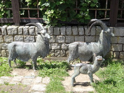 P2012DSC01094	Metal goats outside Surrey Docks Farm.