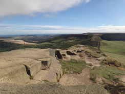 P2012DSC02897	The view from Roseberry Topping summit towards Great Ayton Moor.